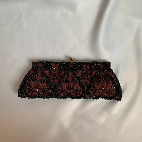 Moyna New York Vintage Style Beaded Evening Clutch - Picture 2 of 11